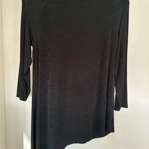 Chico’s Travelers Classic Black Women's Long Sleeve Tunic Top